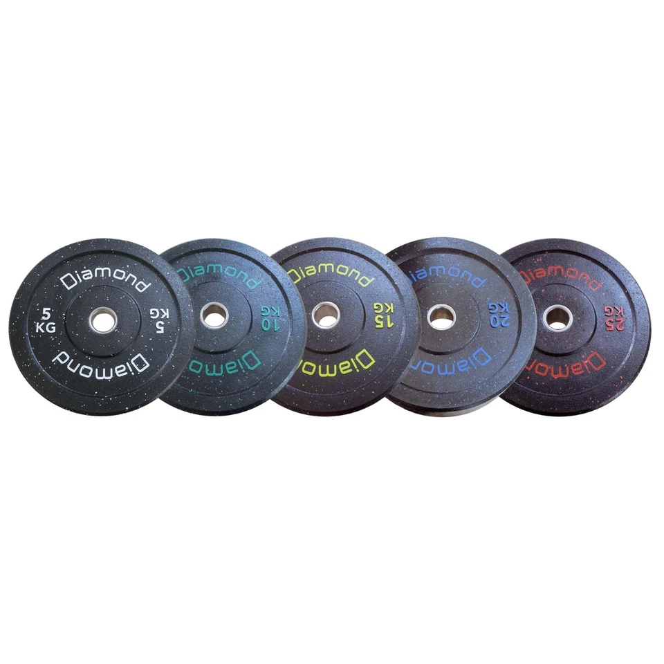 Diamond Fitness Dischi Bumper Training Palestra in Gomma Riciclata Vari Pesi - Immagine 1 di 1