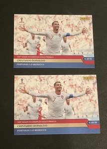 RARE (2) Cristiano Ronaldo 2018 Panini Instant World Cup /256 #48 Soccer Card - Picture 1 of 2