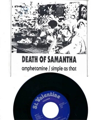 45 + PIC SLV- DEATH OF SAMANTHA- "AMPHETAMINE"/"SIMPLE AS THAT"- OHIO GARAGE-NM - Image 1 of 2