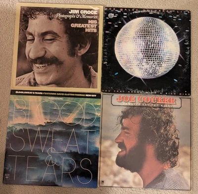CLASSIC ROCK LOT OF 4 : JIM CROCE, JOE WALSH, JOE COCKER, BLOOD SWEAT & TEARS - Image 1 of 4
