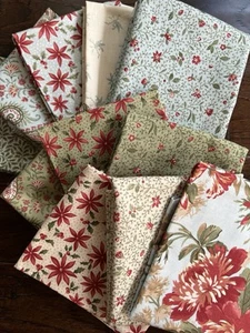 MODA Sentiments 3 Sisters - 11 Fat Quarter Bundle Birds, Floral, Paisley VTG - Picture 1 of 14