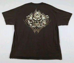 Camiseta vintage Y2K Skull Bones 8ball Dice para hombre talla XL grunge - Imagen 1 de 9