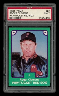 1984 TCMA Pawtucket 红袜队套装 - Break # 22 Roger Clemens PSA 7 近乎完好 — 第 1/3 张图片