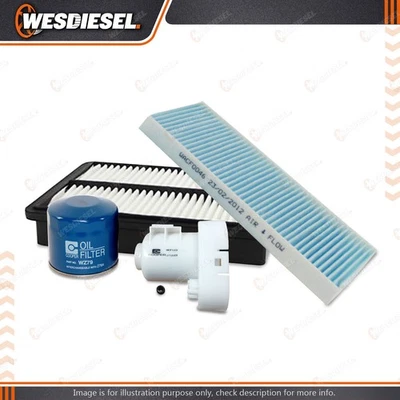 Wesfil Oil Air Fuel Cabin Filter Service Kit fits Hyundai Tucson JM 215x115x15mm - image 1 of 2