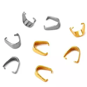 Stainless Steel Pendant Clips Clasps Metal Hook Connector Jewelry Findings 20pcs - Picture 1 of 14