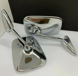 SQUARE 1962-1975 DOOR CLASSIC CAR HOT ROD MIRROR FOR PEUGEOT 504 PAIR LH&RH SIDE - Picture 1 of 13