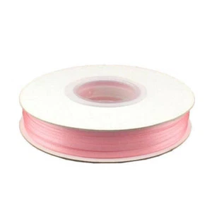 Narrow Pink Ribbon | Pink Satin Ribbon - 1/8in. - Double Faced - 100 Yds - Picture 1 of 1