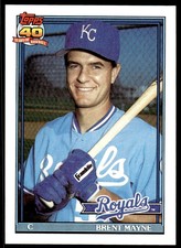 1991 Topps 40 Years Of Baseball Brent Mayne Kansas City Royals #776