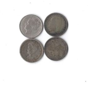 4 pc lot Netherlands 10c Silver Coins 1903, 1906, 1913  ***NO RESERVE***