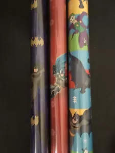 DC Comics Batman GIFT WRAP WRAPPING PAPER ROLL HOLIDAY 60 SQ. FT Robin Joker - Picture 1 of 1
