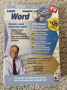 NEW VIDEO PROFESSOR LEARN WORD COMPLETE 3-CD SET VINTAGE FACTORY SEALED - Picture 1 of 2