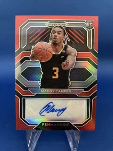 2021-22 Panini Prizm Draft Picks College Penmanship Red /199 Manny Camper Auto - Picture 1 of 3