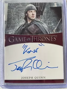 Game Of Thrones Complete Series V2 Joseph Quinn Inscription Auto Stranger Things - Picture 1 of 2