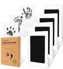 4-Pack Inkless Hand and Footprint Kit - Ink Pad for baby, Dog , (Jet Black) anr