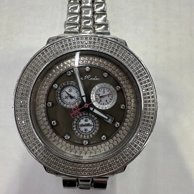 Used Authentic Mens Joe Rodeo  Pilot Jrpl2 Chronograph Diamond Watch - Image 1 of 4