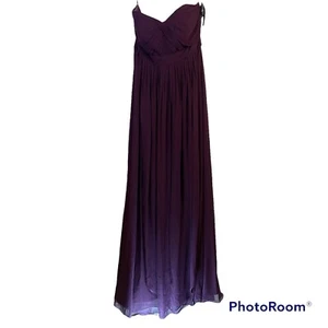 Jenny Yoo Aiden Convertible Bridesmaid Dress Prussian Velvet Women's Size 10 - Picture 1 of 7