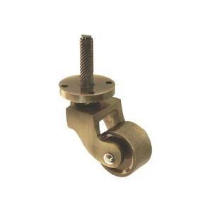 1" Cast Brass Caster Roller Antique Brass  Chair Furniture - Platform Caster - Picture 1 of 1