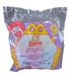 Vintage 2000 McDonalds Happy Meal Sanrio Hello Kitty Apple Combo Lock Toy #9 New - Picture 1 of 2
