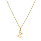 9Ct Yellow Gold 0.4Pts Diamond Letter X Necklace 16 - 20 Inches