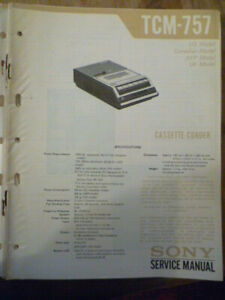 Sony TCM-757 Stereo Kassettenrekorder Servicehandbuch