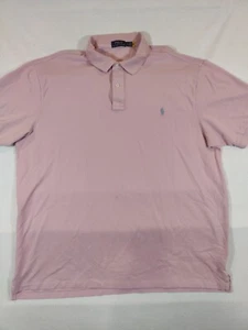 Polo Ralph Lauren Shirt Mens 3XLT Polo Golf Classic Pony Logo Pink 100% Cotton - Picture 1 of 8