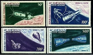 Camerun 1966 Vostok 6, Gemelli, Astronauta, Bianco, veicolo spaziale, Michel 449-2, MNH, CV = $24 - Foto 1 di 2