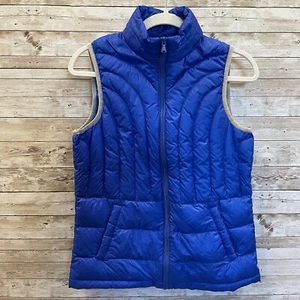 Chaleco Be Inspired para mujer S empaquetable azul real cremallera completa acolchado plumón ligero - Imagen 1 de 9