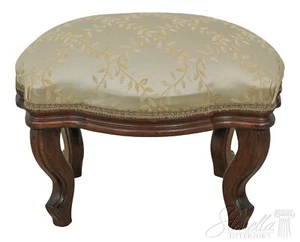 LF59813EC: Victorian Turtle Shape Newly Upholstered Ottoman Or Stool - Picture 1 of 10