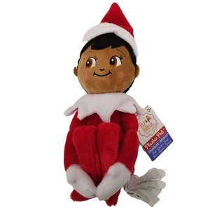 The Elf On The Shelf Boy Peluche Pals Acurruca Piel Oscura Ojos Marrones 12 pulgadas - Imagen 1 de 11