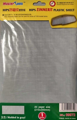 Trumpeter Zimmerit Per Pz.Kpfw.VI Sd.Kfz.181 Tiger 1 Mid/Late 1:35 Kit HIPS - Immagine 1 di 4