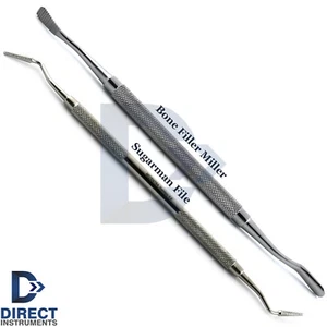 2Pcs Dental Bone Files Sugarman Miller Bone-Filler Perio Interproximal Tissue CE - Picture 1 of 3