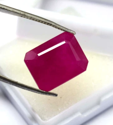 8.90 Ct Red Bixbite Beryl Emerald Cut AAA++ Quality Certified For Jewelry Making - Image 1 of 4