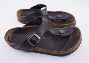 Sandalias BIRKENSTOCK 240 Gizeh para mujer talla 6 Birko-Flor charol negro - Imagen 1 de 5
