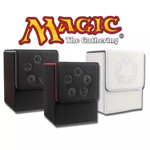 MAGIC: THE GATHERING MTG DECK CASE scatola carte in pelle logo elementare (a scelta) - Foto 1 di 6