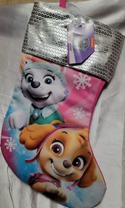 Neu mit Etikett Ruz Paw Patrol Stoff Weihnachtsstrumpf 15" rosa - Bild 1 von 4
