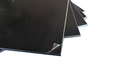 Plasticard Black Gloss High Impact Polystyrene HIPS A5 To A3, 0.5mm To 3mm • 8.69€