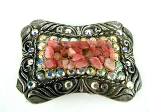 Hebilla de cinturón Bling adornada artesanal - rocas coloridas - Imagen 1 de 3