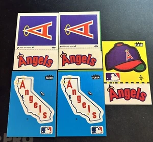 Vintage 80's FLEER Anaheim Angels sticker Lot of 5 🔥⚾️🔥 - Picture 1 of 2