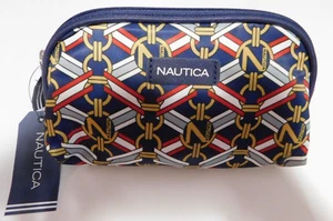 NAUTICA--SMALL MAKEUP/TRAVEL CASE BAG--LINKS & RIBBONS--BRAND NEW WITH TAGS - Picture 1 of 7