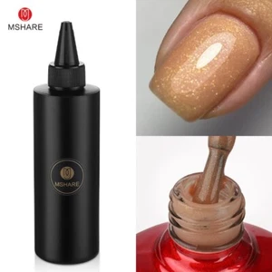 250ml Rubber Base Gel Camouflage Refill Milky Pink White Glitter Gold - Picture 1 of 69