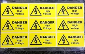 45 x Danger high voltage warning labels, electrical stickers 49 x25mm FREE P&P - Picture 1 of 1