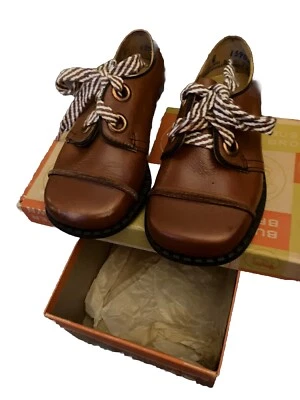 Buster Marrón Vintage Cuero Marrón Nuevos Zapatos para Niños Caja Original Talla 5.5 Foto 1 de 4