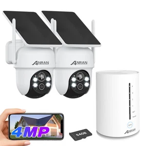 ANRAN Wireless Solar Security Camera System CCTV WIFI Human Detection 4MP - Picture 1 of 14