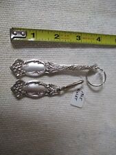 Hand Crafted Silverplate Spoon Handle Key Ring/Zipper Pull Set, 1905 Violet
