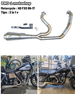 Full Exhaust System For Harley Dyna FXD Fat Bob Low Rider Street Bob - Picture 1 of 20