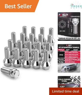 Wheel Lug Bolts Alloy Steel 20PCS 12x1.25 Fit Jeep Renegade Compass Cherokee ... - Image 1 of 4