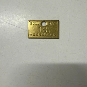 Vintage ABERCYNON ZECHE GRUBE Messing Bergleute Karo Zählung Medaille. - Bild 1 von 2