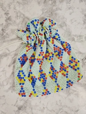 Винтажный бисером Cinch сумочки конфеты Dot Mod Дамская сумка сделано в Гонконге - Изображение 1 из 4