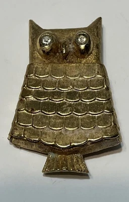 Заколка-держатель духов Avon Gold Plate Owl  - Изображение 1 из 2