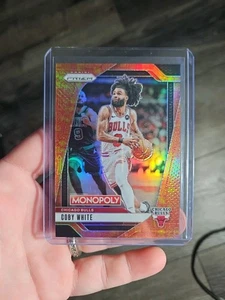 2024-25 Panini Prizm Monopoly Coby White Orange Prizm Bulls #11 PACK FRESH Baske - Picture 1 of 3